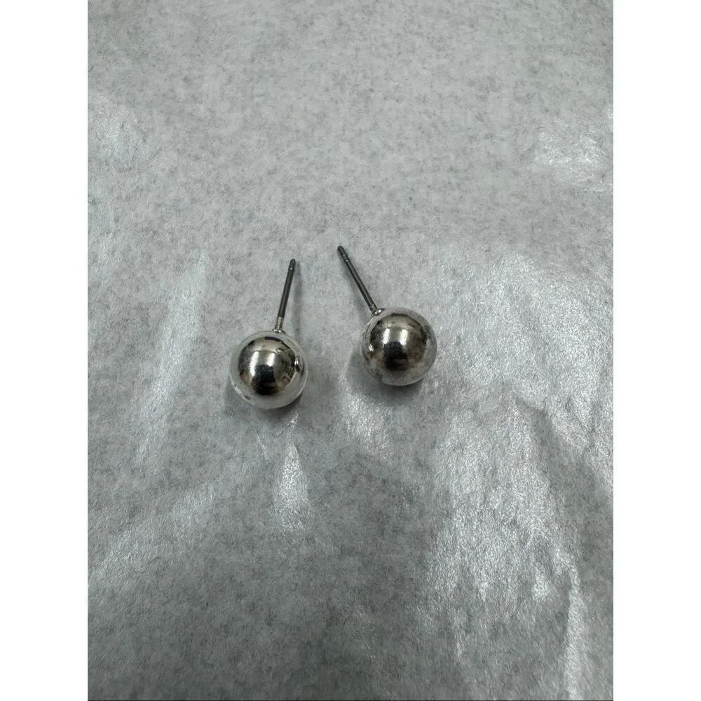 Silver Ball Earrings